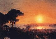 Ivan Aivazovsky Sunset over the Golden Horn oil painting on canvas